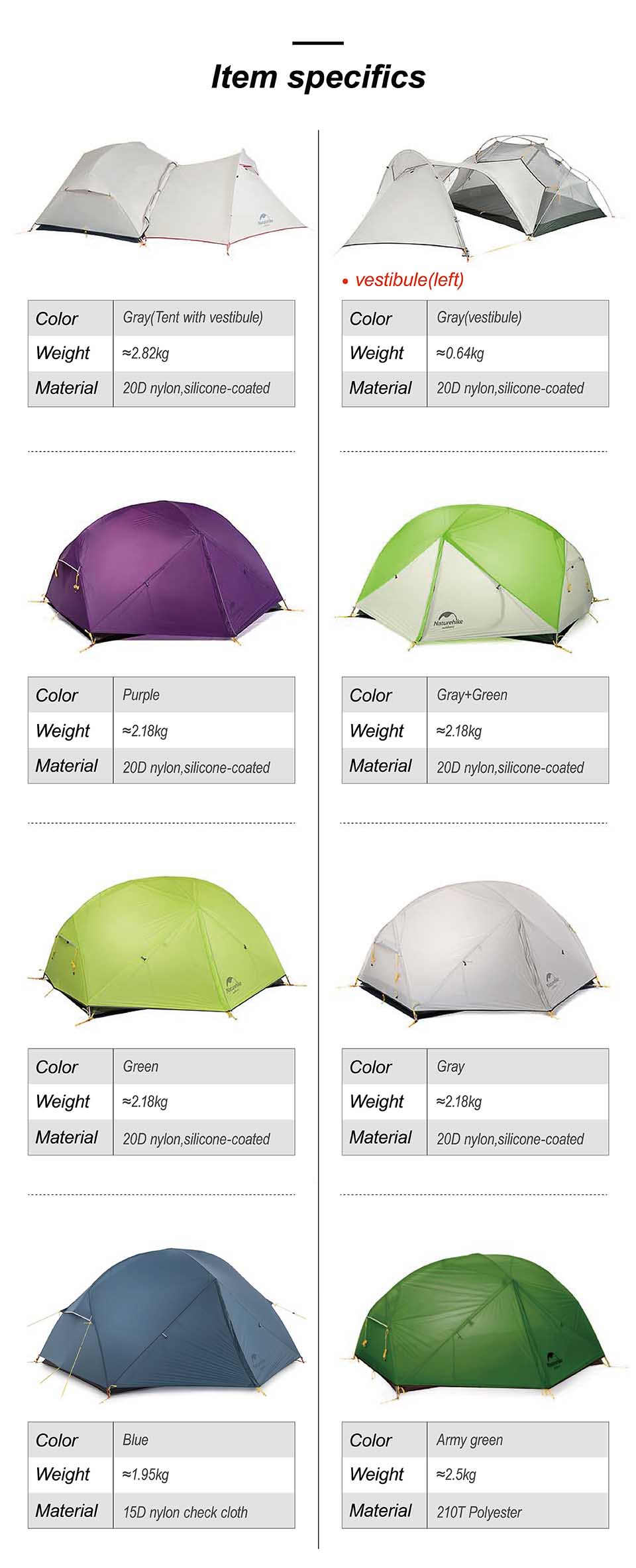 Cheap Goat Tents  Mongar Tent 2 Person Ultralight Travel Tent Double Layer Waterproof Tent Backpacking Tent Outdoor Hiking Camping Tent Tents 